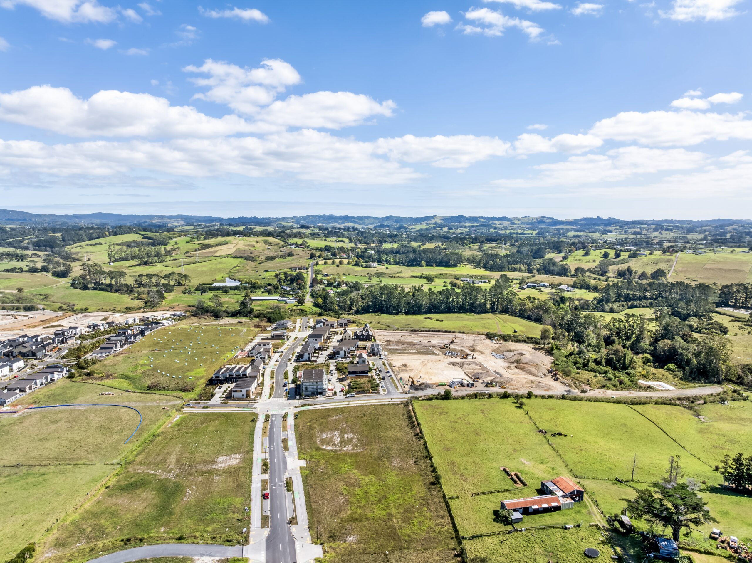 Aerial view of the development taking shape