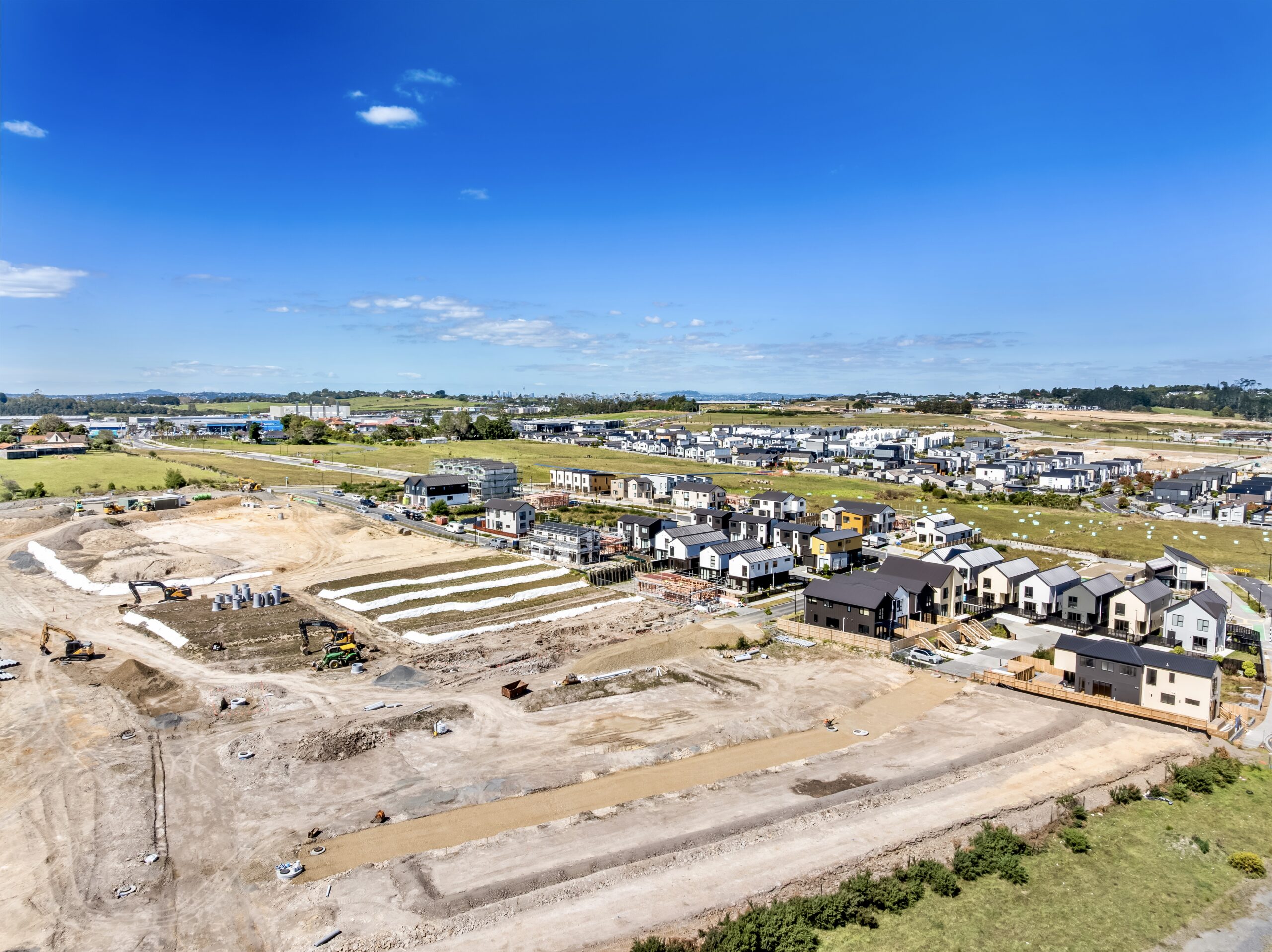Completed contemporary Westgate homes in their emerging neighbourhood