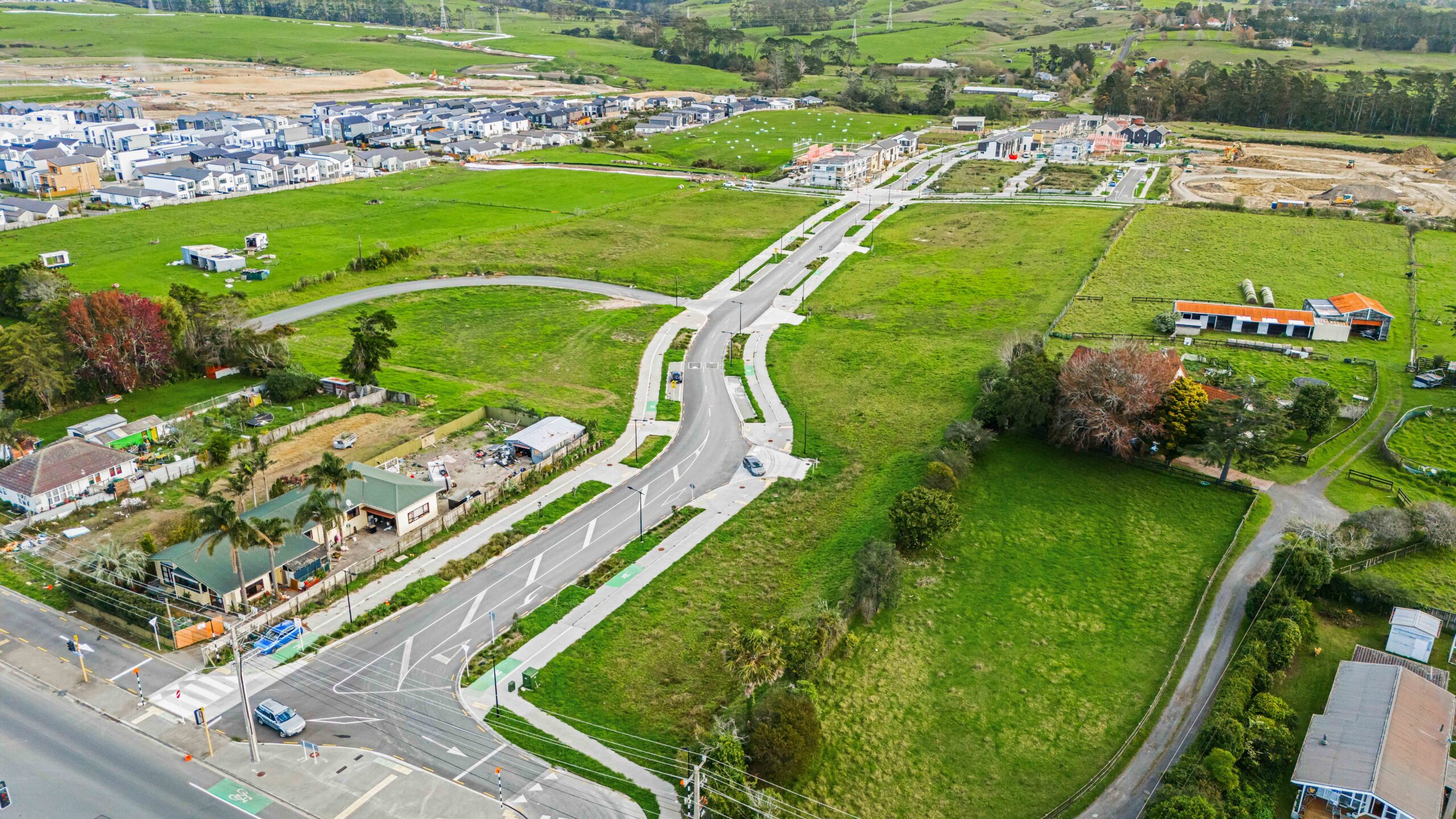 Aerial view of the real Westgate development and surrounding neighbourhood