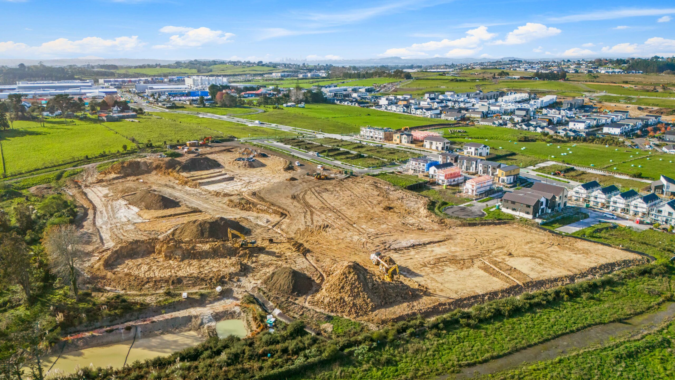 Aerial view of the Westgate development site and surrounding amenities